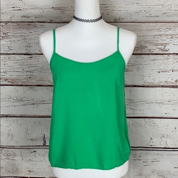 Chloe K Tops - Chloe K Green Spaghetti Strap Crop Tank